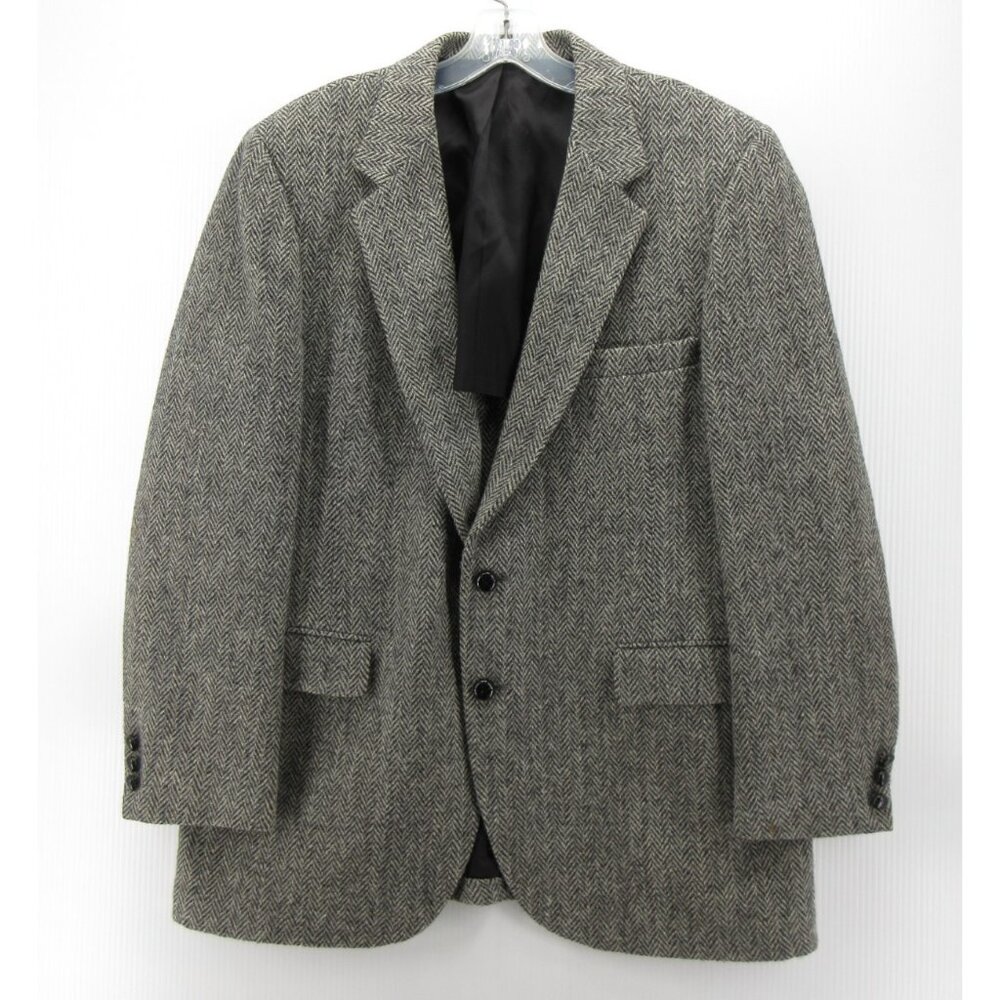 VINTAGE Harris Tweed Sport Coat 44 Stafford Blazer Wool Herringbone *